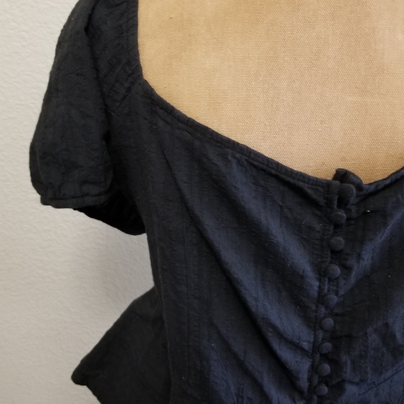 FOREVER 21 Button Up Peplum Top - Picture 3 of 7